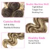 28 Inch Highlight Human Hair Bundles Blonde Bundles Human Hair Brown Body Wave Bundles Brazilian Unprocessed Virgin Hair P4/613 Human Hair Bundles Brown and Blonde Hair Extensions