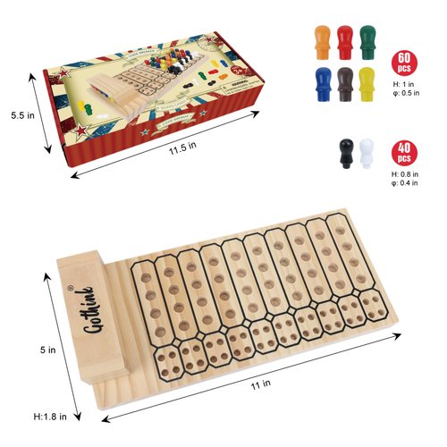 GOTHINK Code Breaker Board Game - Wooden Strategy Game of Codemaker vs. Codebreaker - 2 Player Battle of wits, Color Brain Game - STEM Toys Gift for Kids 8+ Ages and up - Family Games