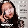 Mehron Makeup Clown White Lite | Professional Face Paint & Body Paint | White Cream Makeup, White Face Paint Makeup for Clown Makeup, Stage, Film, Cosplay, Mime, & Halloween 7 oz (198 g)