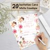 Sahjzk Magical Garden Princess Style Fill-In Birthday Invites(4"x6"), Fairy Birthday Invitations with Envelopes(20-Pack), Birthday Party Supplies for Girls, Teen, Kids-A14