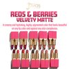 Juvia's Place Reds & Berries Velvety Matte Lipsticks The Reds Afrik - Blood Red, Soft-Matte Lipstick, Hydrating, Highly Pigmented, Creamy, Smooth, and Long-Lasting