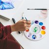 6 Pack Paint Tray Palettes, Plastic Paint Pallet for Kids Art Painting Palette for Painting or DIY Craft Class, White