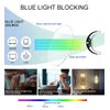 Brigtlaiff Round Blue Light Blocking Glasses for Men Women John Lennon Style Computer Gaming TV Glasses Anti Eyestrain (Gold+Black)