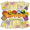 ArtCreativity Assorted Emoticon Stickers for Kids, 12 Pack with 72 Sheets and Over 3,000 Stickers, Emoticon Sticker Set for Teacher Classroom Rewards, Art Supplies, Party Favors, Goodie Bag Fillers