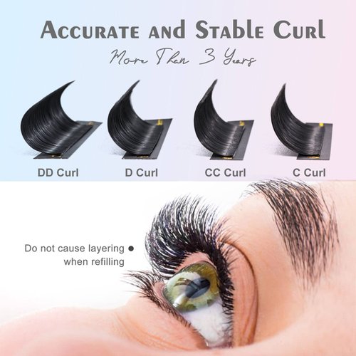 DF Eyelash Extension Easy Fan Volume Lashes 0.05mm D Cur 8-15mm Volume Lash Extensions Rapid Blooming Self Fanning Dream Flower Lash Extension