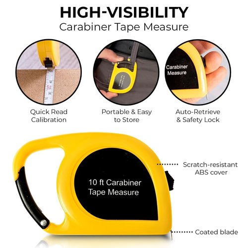 10 Foot Carabiner Tape Measure by Snapgate