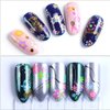 EBANKU 24Sheets Fluorescence Nail Art Stickers Decals 3D Self-Adhesive Butterfly Flower Love Fruits Pattern DIY Decoration Tools Accessories for Women Kids