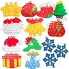 36Pcs Christmas Mini Pop Keychain Fidget Toys Mini Pop Keychain Rainbow Silicone Simple Fidget Toys Fidget Relieve Anxiety Stress Hand Office Desk Toys for Kids Adults
