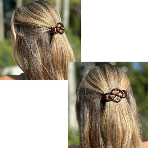 Camila Paris CP2425 French Hair Barrettes for Women Thick Hair, Hair Clip Tortoise Shell, Strong Hold Grip Barrette Hair Clips for Women, No Slip Styling Hair Accessories for Women, Made in France