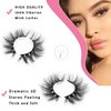 GOO GOO Mink Eyelashes, Middle Long Crossed Cluster Type False Eyelashes 20mm Natural Layered Effect Hand Made Strips Siberian 3D Mink Lashes Fluffy Full Fake Eyelashes