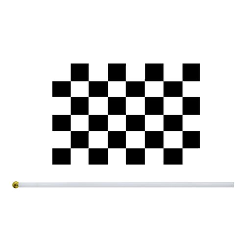 Checkered Flag Racing Flag Small Mini Stick Flags,30 Pack Black & White Checkered Flag Racing Pennant Banner Flags,Race Car Party,Sport Events, Birthday，Celebration