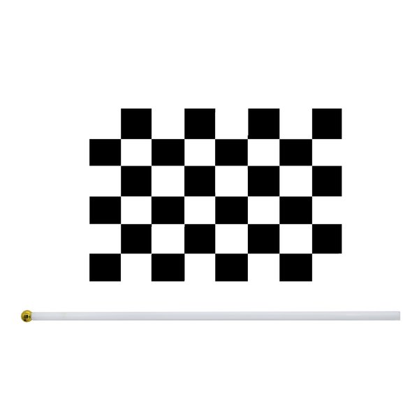 Checkered Flag Racing Flag Small Mini Stick Flags,30 Pack Black & White Checkered Flag Racing Pennant Banner Flags,Race Car Party,Sport Events, Birthday，Celebration