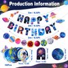 SUNBEAUTY 37PCS Space Galaxy Birthday Decorations Space Themed Party Supplies Solar System Kit Outer Space Galaxy Party Party Decorations Space Themed Party Favors