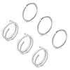 D.Bella Nose Rings Hoops Double Nose Rings for Single Piercing 20G Surgical Steel Spiral Nose Hoop Nostril Piercing Jewelry for Women and Men