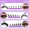 Fluffy Lash Clusters 80D+100D+200D Thick Volume Lash Extension 14-24mm Eyelash Clusters Fluffy Eyelash Extensions D Curl Individual Lashes Cluster DIY at Home by FOINEMYED