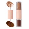 VavaSans Chocolate Brown Matte Liquid Lipstick with Gold Clear Glitter Lip Gloss 2 In 1 Dual Ended Highly Pigmented Long Lasting Non Sticky Transfer Proof High Shine Finish Makeup for Girls and Women