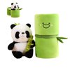 FEQOQO Panda Stuffed Animal Cute Panda with Bamboo Plush Doll Soft Panda Bear Plush Hugging Pillow for Kids Birthday Gifts