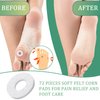 Nuanchu 72 Pcs Callus Cushions Callus Pads for Bottom of Foot Round Corn Cushions Pads for Feet Soft Adhesive Felt Corn Pads for Ball and Side of Foot, Pain Relief from Shoe