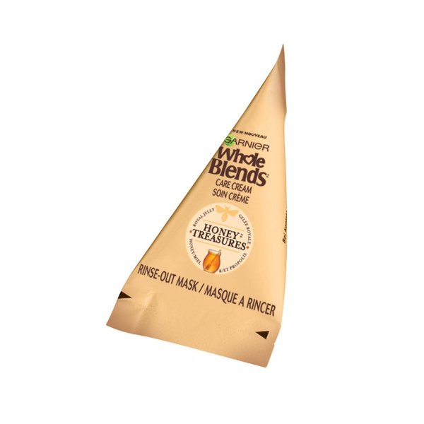 Garnier Whole Blends Care Cream Hair Mask Honey Treasures, 0.68 Ounces