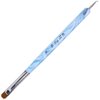 Ivy L 2- Way French Gel Acrylic Nail Art Kolinsky Brush with Dotting Tool for Professional Manicure Cuticle Clean up Nail Art Design (Size # 12, Blue Marble)