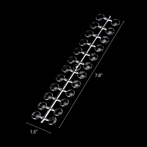 Tbestmax 720 Pcs Nail Polish Swatch Dots Round False Nail Display Tips Transparent Nail Art Color Display Chart with Adhesive Sticker for Nail Polish Training Practicing