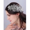 JWICOS Bride Wedding Hair Comb Silver Crystal Headpieces Bridal Hair Clip Side Comb Wedding Hair Accessories for Women and Girls (Silver)