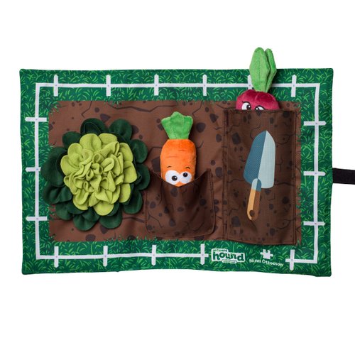Outward Hound by Nina Ottosson Activity Matz Garden Game Plush Dog Puzzle Mat Dog Enrichment Dog Toy, Level 2 Intermediate, Multicolored