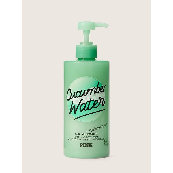 Victoria Secret PINK New | CUCUMBER WATER | Cucumber Water + Hyaluronic Acid | Refreshing Body Lotion With Esssential Oils | 414ml