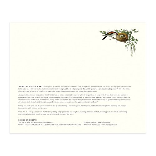 Galison Wendy Gold State Birds 1000 Piece Puzzle from Galison - Vibrantly Illustrated Birds of The US, Featuring The Artwork of Wendy Gold, Thick and Sturdy Pieces, Fun and Challenging Family Activity