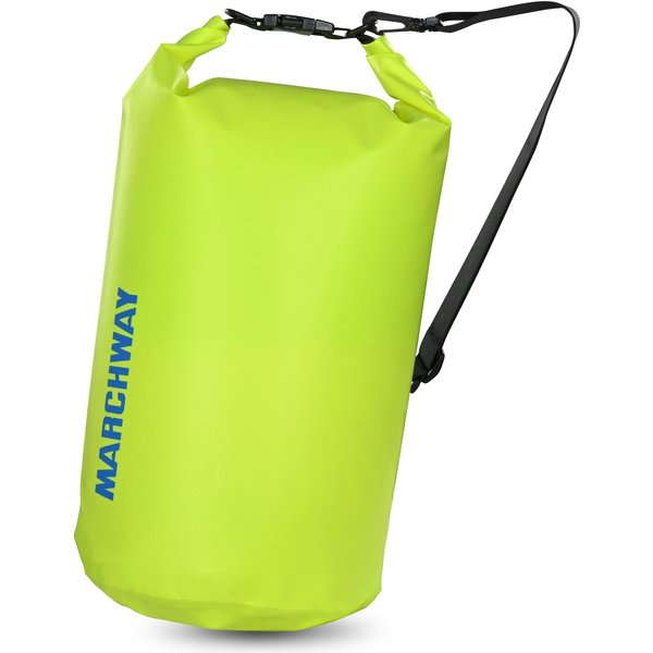 MARCHWAY Floating Waterproof Dry Bag Backpack 5L/10L/20L/30L/40L, Roll Top Sack Keeps Gear Dry for Kayaking, Rafting, Boating, Swimming, Camping, Hiking, Beach, Fishing (Bright Yellow, 10L)