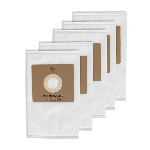 Atrix - AHLR-2 HEPA Filter Bags - Replacement Vac Filter Bag for AHSC-1 Lil' Red Vacuum Cleaner (5-Pack),white, 9.5" × 5.5" × 1"
