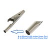 iexcell 100 Pcs 2 Inches / 51 mm Steel Alligator Clips Crocodile Clamps, Silver Tone Nickel Plated, Come in a Plastic Case