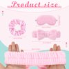 18 Pieces Sleepover Party Supplies for Women, Included 6 Pieces Spa Headband 6 Pieces Sleep Eye Mask 6 Pieces Hair Scrunchies, Essential Sleepover Party Favors for Spa Birthday Bachelorette Slumber