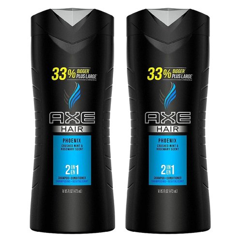 Axe Hair 2-in-1 Shampoo and Conditioner, Phoenix, 16 Fluid Ounce (Pack of 2)