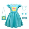 SHELOVESIT Girls Superhero Cosplay Costume Kitties Dress Movie Character Cat Dress Up Outfits - 110cm/4T-5T - Blue