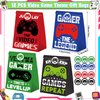 Video Game Party Favors 72 PCS Game Theme Slap Bracelets DIY Sticker Keychains Tattoo Sticker Plastic Straws Gift Bags for Kids Boys Game On Party Level Up Birthday Goodie Bag Fillers Classroom Reward