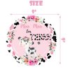 Holy Cow I'm Three Girls Birthday Party Plates Cow Three Years Old Paper Dinner Plates Dinnerware for Farm Animals Cow Themed Girls 3rd Birthday Party Supplies Decorations