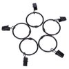 Ginbel Direct Metal Curtain Clip for Window Shower Bedroom Curtains Openable Black Curtain Rings (2 inch, 24 Pack)