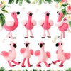 Skylety 8 Pcs 6 Inch Plush Flamingo Party Favors Small Flamingo Stuffed Animal Toy Flamingo Ornaments Keychain Birthday Party Supplies