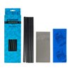 XCMAN Alpine Freeride Snowboard Ski Base Ptex Base Repair Kit: 5 ptex, Metal Scraper, Sanding Sponge