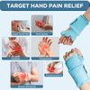 Comfytemp Wrist Ice Pack Wrap for Carpal Tunnel Relief, 2 Gel Packs, FSA HSA Eligible, Hot Cold Compression Brace for Hand Injuries Reusable, Achilles Tendonitis, Tenosynovitis, Men Women Surgery Gift