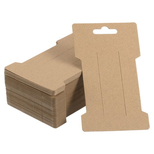PATIKIL Hair Clip Display Cards, 200 Pack Paper Cardboard Hair Bow Holder Rectangle Hair Barrette...