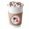 Hot Chocolate Bomb Red Mug With Striped Border All-Occasion Hot Cocoa Bomb Packaging Sticker Labels, 40 2" Circle Stickers by AmandaCreation