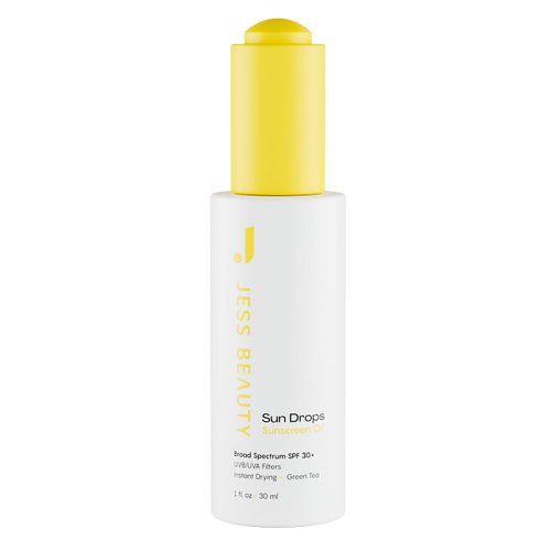 JESS BEAUTY | Face Sunscreen Sun Drops SPF 30 Skin Care Oil with Camellia Sinensis & Squalane | Skincare Fast Drying 1 fl. oz