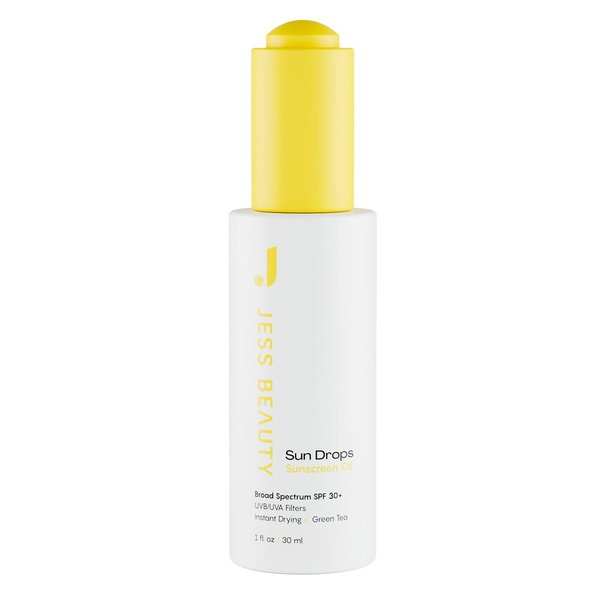 JESS BEAUTY | Face Sunscreen Sun Drops SPF 30 Skin Care Oil with Camellia Sinensis & Squalane | Skincare Fast Drying 1 fl. oz