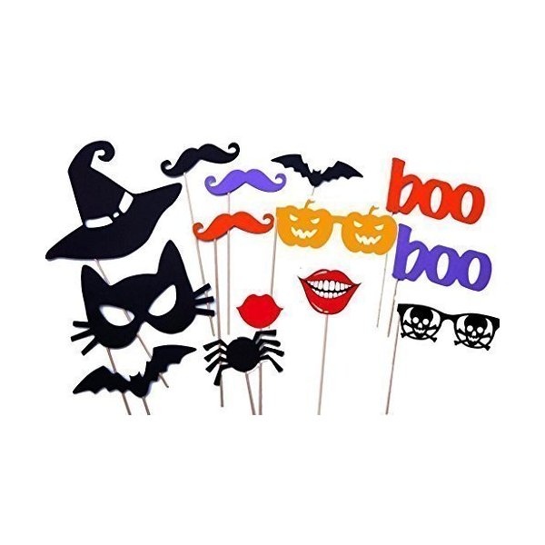 Halloween Masks, Halloween Photo Booth Props, Party Decorations,NO DIY Required, on a Stick Ready to be Used by USA-Sales