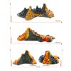 6 Pcs Mini Volcano Model with 12 Pcs Mini Dinosaur Figures Plastic Dinosaurs Figurines Artificial Volcano Set for Dinosaur Cake Topper Birthday Gifts Party Favor