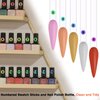 100 ps Nail Swatch Sticks with Number Stickers, Nail Color Display Stiletto Tips, Fan-shaped Nail Polish Practice Sticks, Nail Art Display Nail Color Wheel Nail Sample Sticks (Transparent)