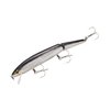 Rebel Lures Jointed Minnow Crankbait Fishing Lure, Silver/Black, 5 1/2 in, 11/16 oz