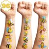 96PCS Bee Temporary Tattoos for Kids - Cute Party Favors & Decorations, Perfect for Birthday Parties, School Prizes, and Themed Gifts for Boys & Girls